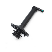 Front Left Headlight Washer Nozzle for AUDI A6 4G (2010-2019) in Black color ABS Two-hole Nozzle