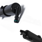 Front Left Headlight Washer Nozzle for BMW 3 E93 (2008-2013) in Black color ABS, One-hole Nozzle, with lift cylinder
