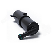 Front Left Headlight Washer Nozzle for BMW 3 Series E91 (2005-2012) in Black color ABS, One-hole Nozzle, with lift cylinder