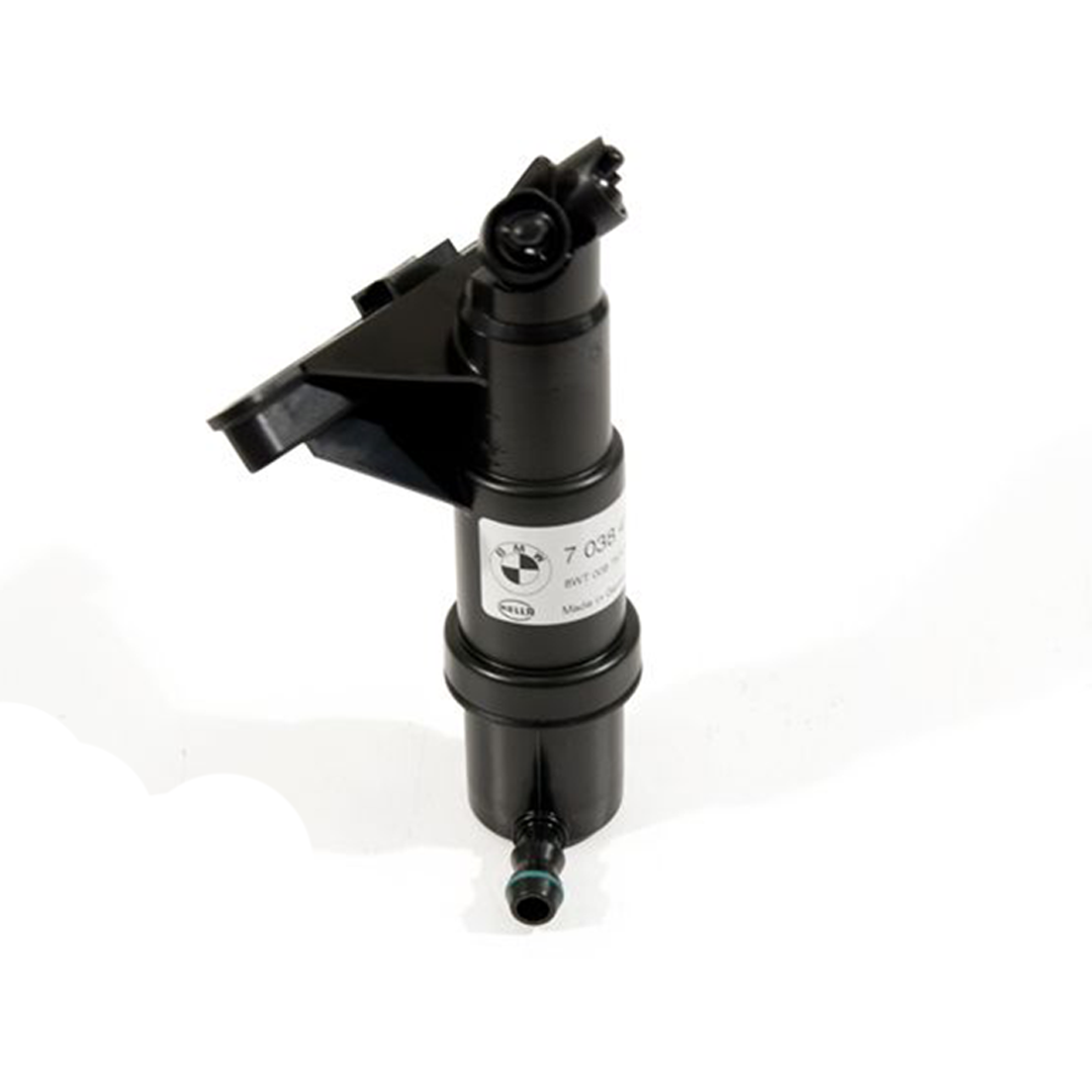 Front Left Headlight Washer Nozzle for BMW 5 Series E60 (2007-2009) in Black color ABS Two-hole Nozzle