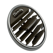 Front Left & Right AC Vent Grille Set for MERCEDES-BENZ ML-CLASS W164 (2006-2012) in Brown color Chrome