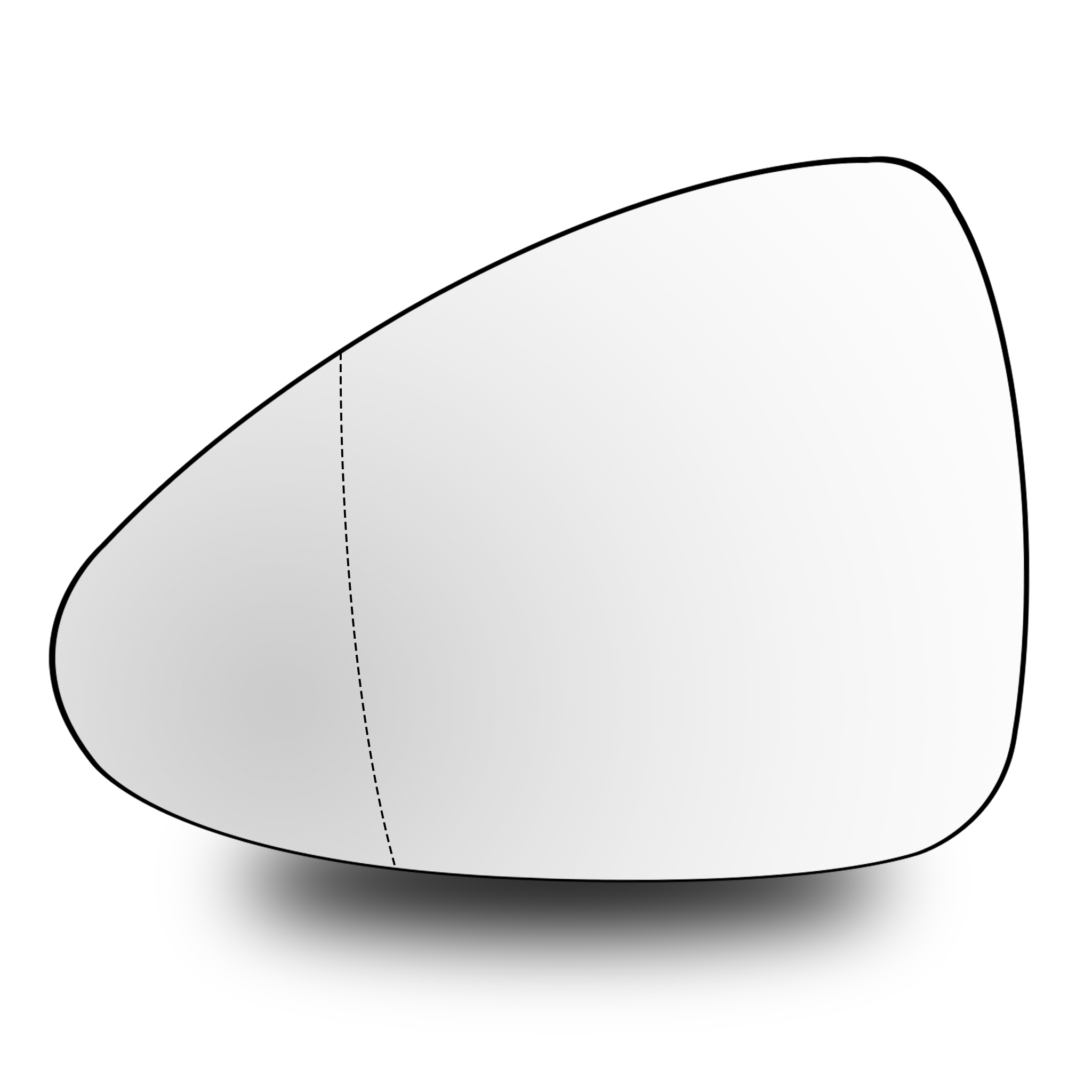 Front Left Sub Mirror for PORSCHE PANAMERA 970 (2009-2016) Heated, Double Curvature
