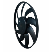 Front Radiator Cooling Fan for AUDI A5 8T (2015-2017) in Black color Plastic, 2 pins