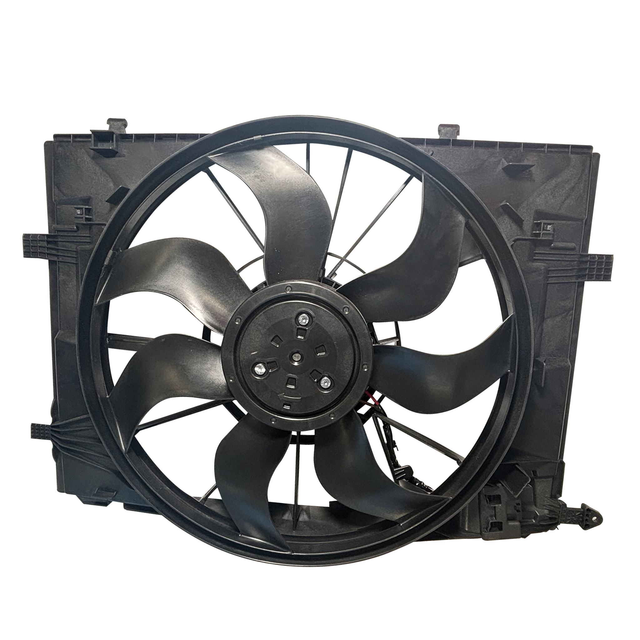 Front Radiator Cooling Fan for MERCEDES-BENZ C-CLASS W205 (2014-2023) in Black color High-Quality Automotive-Grade Plastic