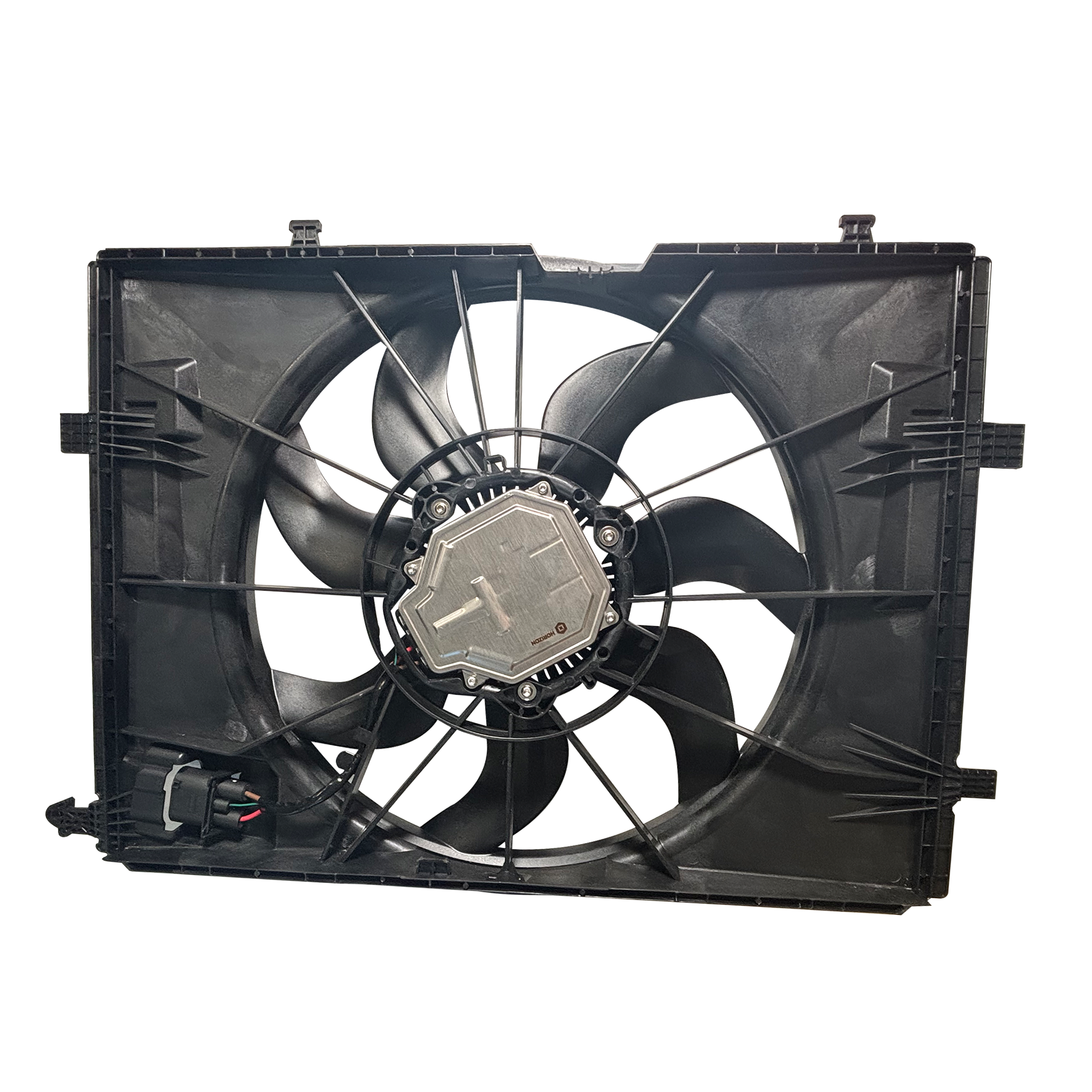 Front Radiator Cooling Fan for MERCEDES-BENZ C-CLASS W205 (2014-2023) in Black color High-Quality Automotive-Grade Plastic
