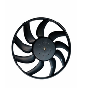 Front Radiator Cooling Fan for PORSCHE CAYENNE 9PA (2007-2010) in Black color Plastic, 2 pins
