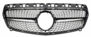 Front Radiator Grille for MERCEDES-BENZ A-CLASS W176 (2013-2015) Diamond Style in Gloss Black