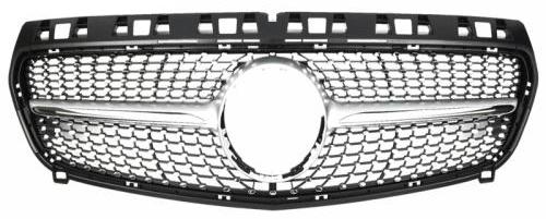 Front Radiator Grille for MERCEDES-BENZ A-CLASS W176 (2013-2015) Diamond Style in Silver