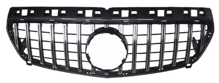 Front Radiator Grille for MERCEDES-BENZ A-CLASS W176 (2013-2015) GTR Panamericana Style in Silver