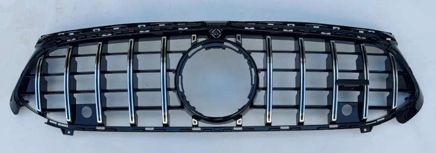 Front Radiator Grille for MERCEDES-BENZ A-CLASS W177 (2023) GTR Panamericana Style in Silver