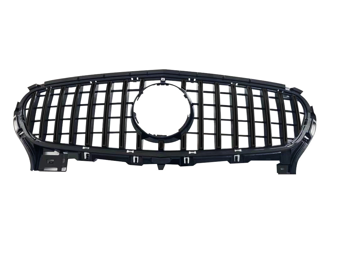 Front Radiator Grille for MERCEDES-BENZ AMG GT C190 (2015-2016) GTR Panamericana Style in Gloss Black