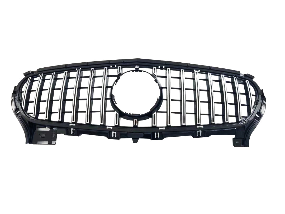 Front Radiator Grille for MERCEDES-BENZ AMG GT C190 (2015-2016) GTR Panamericana Style in Silver