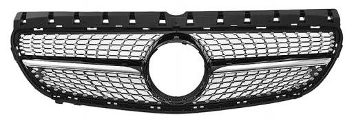 Front Radiator Grille for MERCEDES-BENZ B-CLASS W246 (2015-2019) Diamond Style in Gloss Black