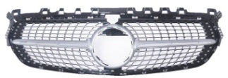 Front Radiator Grille for MERCEDES-BENZ B-CLASS W247 (2020) Diamond Style in Silver