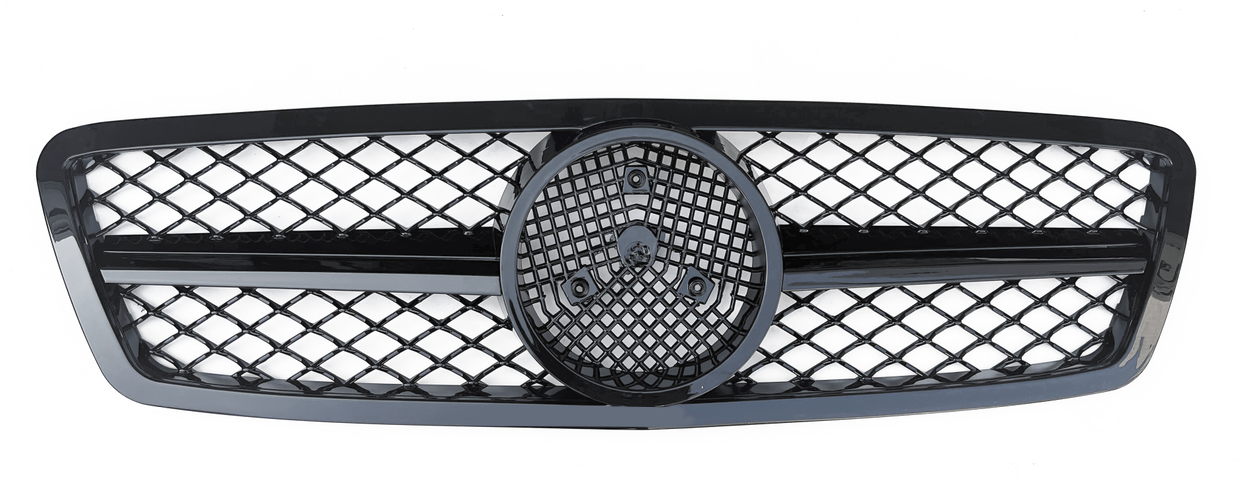 Front Radiator Grille for MERCEDES-BENZ C-CLASS W203 (2000-2007) AMG Style in Gloss Black
