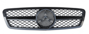 Front Radiator Grille for MERCEDES-BENZ C-CLASS W203 (2000-2007) AMG Style in Gloss Black