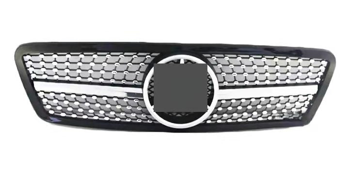 Front Radiator Grille for MERCEDES-BENZ C-CLASS W203 (2000-2007) Diamond Style in Silver