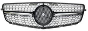 Front Radiator Grille for MERCEDES-BENZ C-CLASS W204 (2007-2014) Diamond Style in Gloss Black