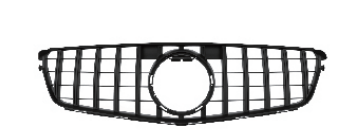 Front Radiator Grille for MERCEDES-BENZ C-CLASS W204 (2007-2014) GTR Panamericana Style in Gloss Black