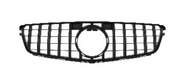 Front Radiator Grille for MERCEDES-BENZ C-CLASS W204 (2007-2014) GTR Panamericana Style in Gloss Black