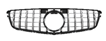 Front Radiator Grille for MERCEDES-BENZ C-CLASS W204 (2007-2014) GTR Panamericana Style in Silver