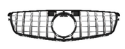 Front Radiator Grille for MERCEDES-BENZ C-CLASS W204 (2007-2014) GTR Panamericana Style in Silver