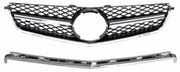 Front Radiator Grille for MERCEDES-BENZ C-CLASS W204 (2008-2011) AMG Style in Silver