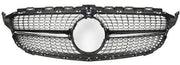 Front Radiator Grille for MERCEDES-BENZ C-CLASS W205 (2015-2018) Diamond Style in Gloss Black