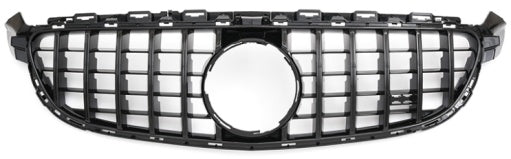 Front Radiator Grille for MERCEDES-BENZ C-CLASS W205 (2015-2018) GTR Panamericana Style in Gloss Black