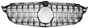 Front Radiator Grille for MERCEDES-BENZ C-CLASS W205 (2015-2018) GTR Panamericana Style in Silver