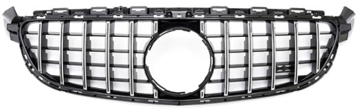 Front Radiator Grille for MERCEDES-BENZ C-CLASS W205 (2015-2018) GTR Panamericana Style in Silver