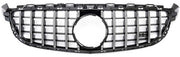 Front Radiator Grille for MERCEDES-BENZ C-CLASS W205 (2015-2018) GTR Panamericana Style in Silver