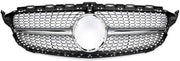 Front Radiator Grille for MERCEDES-BENZ C-CLASS W205 (2019-2023) Diamond Style in Silver