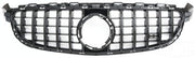 Front Radiator Grille for MERCEDES-BENZ C-CLASS W205 (2019-2023) GTR Panamericana Style in Gloss Black