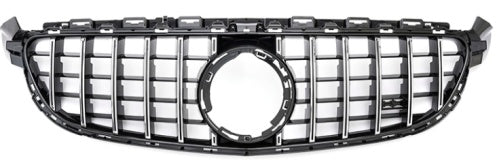 Front Radiator Grille for MERCEDES-BENZ C-CLASS W205 (2019-2023) GTR Panamericana Style in Silver