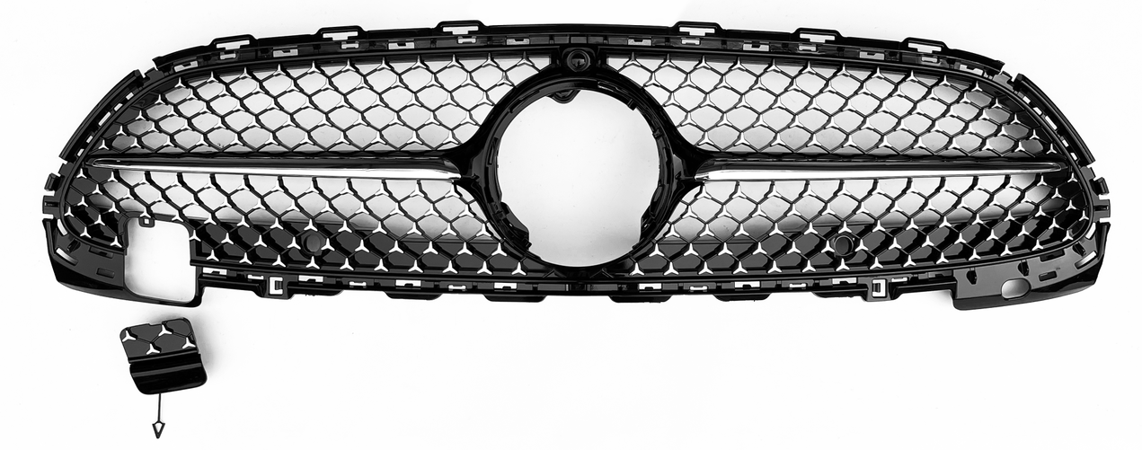 Front Radiator Grille for MERCEDES-BENZ C-CLASS W206 (2022) Diamond Style in Gloss Black