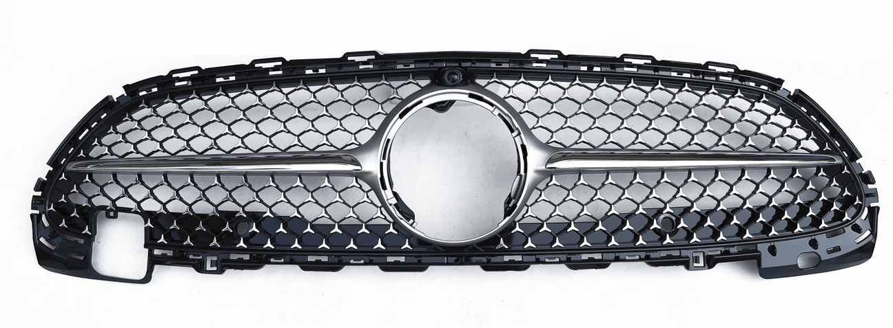Front Radiator Grille for MERCEDES-BENZ C-CLASS W206 (2022) Diamond Style in Silver