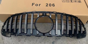Front Radiator Grille for MERCEDES-BENZ C-CLASS W206 (2022) GTR Panamericana Style in Silver