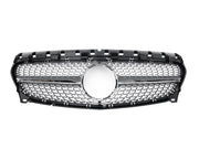 Front Radiator Grille for MERCEDES-BENZ CLA-CLASS C117 (2015-2019) Diamond Style in Silver