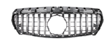 Front Radiator Grille for MERCEDES-BENZ CLA-CLASS C117 (2015-2019) GTR Panamericana Style in Silver