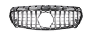 Front Radiator Grille for MERCEDES-BENZ CLA-CLASS C117 (2015-2019) GTR Panamericana Style in Silver