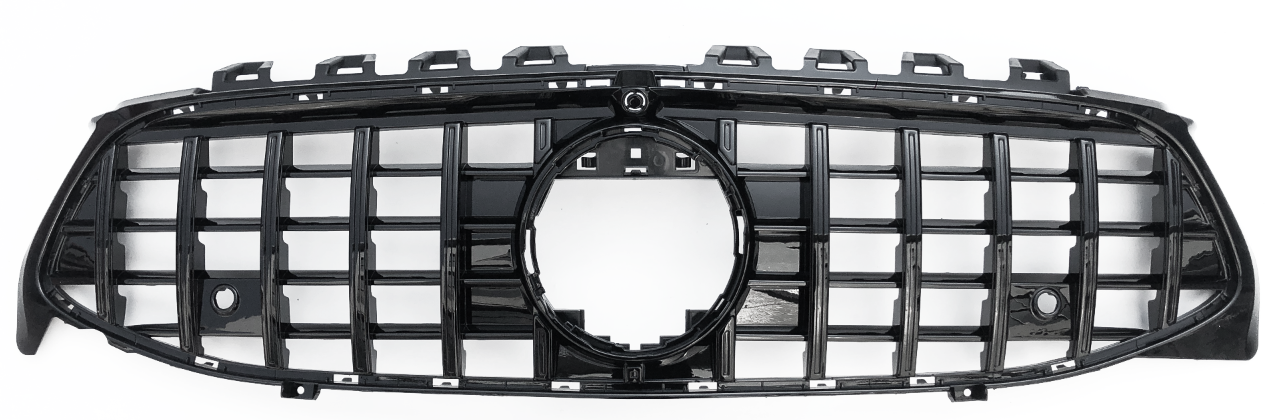 Front Radiator Grille for MERCEDES-BENZ CLA-CLASS C118 (2020-2026) GTR Panamericana Style in Gloss Black