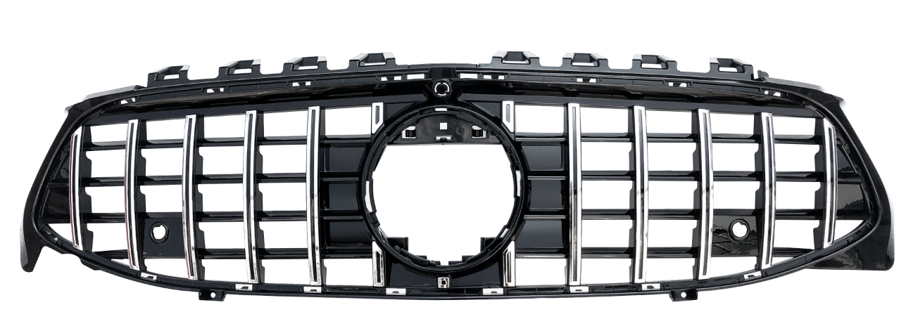 Front Radiator Grille for MERCEDES-BENZ CLA-CLASS C118 (2020-2026) GTR Panamericana Style in Silver