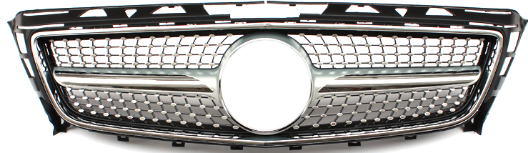 Front Radiator Grille for MERCEDES-BENZ CLS C218 (2011-2014) Diamond Style in Silver
