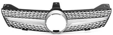 Front Radiator Grille for MERCEDES-BENZ CLS C219 (2008-2010) Diamond Style in Silver