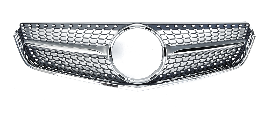 Front Radiator Grille for MERCEDES-BENZ E-CLASS W207 (2009-2013) Diamond Style in Silver