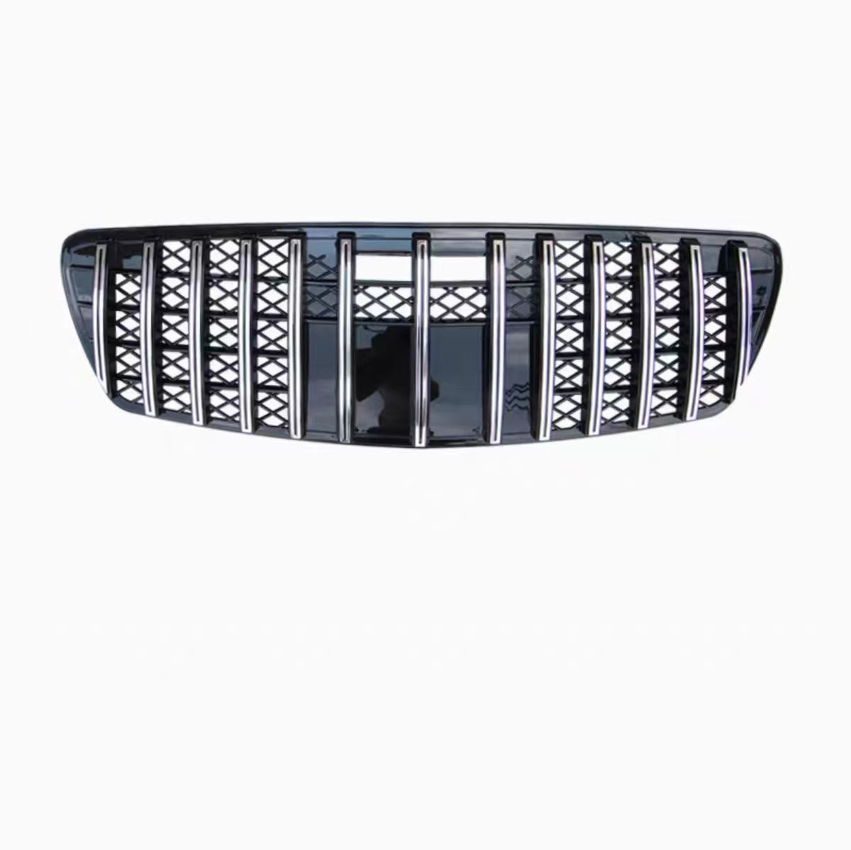Front Radiator Grille for MERCEDES-BENZ E-CLASS W211 (2003-2005) GTR Panamericana Style in Silver