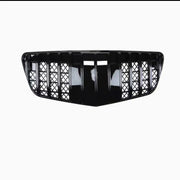 Front Radiator Grille for MERCEDES-BENZ E-CLASS W211 (2006-2008) GTR Panamericana Style in Gloss Black