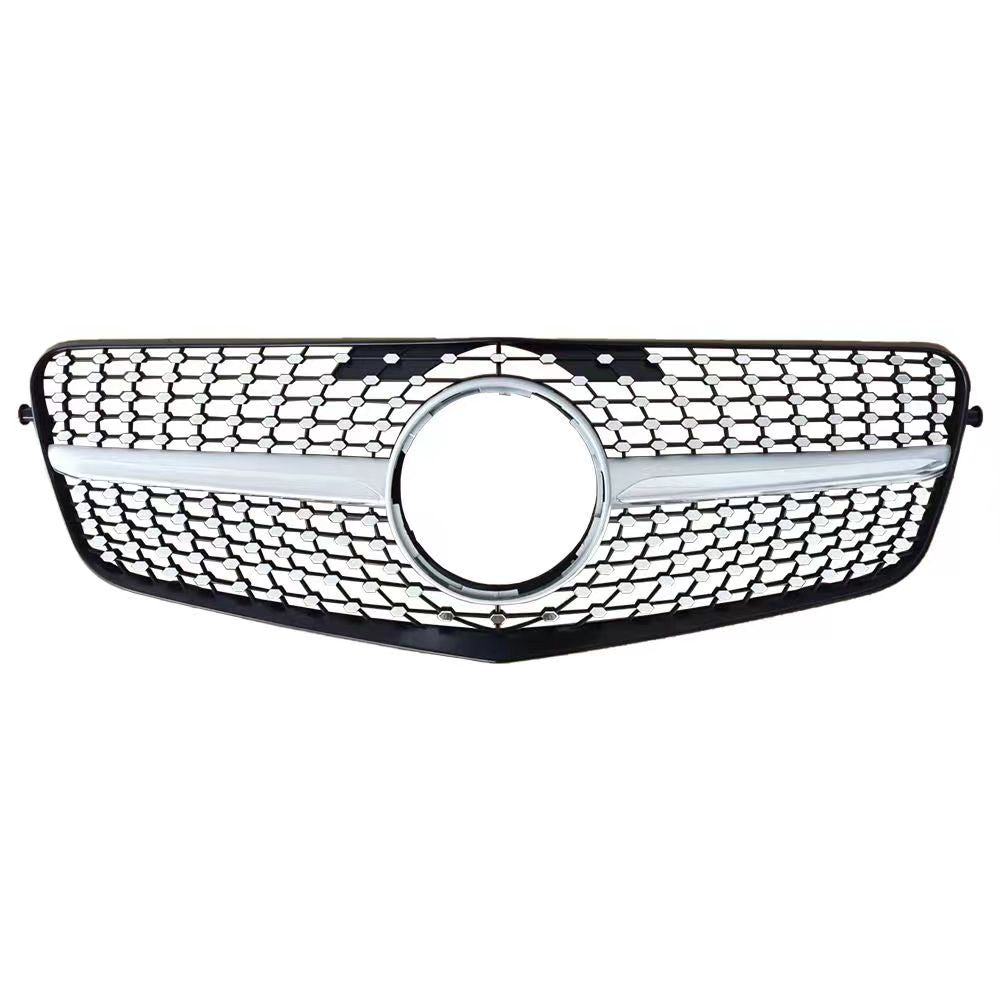 Front Radiator Grille for MERCEDES-BENZ E-CLASS W212 (2009-2013) Diamond Style in Silver