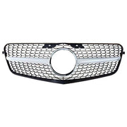 Front Radiator Grille for MERCEDES-BENZ E-CLASS W212 (2009-2013) Diamond Style in Silver